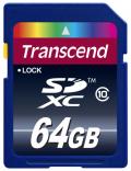 Флэш-карта TRANSCEND Flash Card, SDXC, 64GB, Class 10, Артикул: TS64GSDXC10