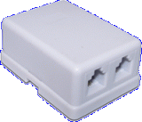 Розетка телефонная 2xRJ-12 "TWT" [TWT-SS2-1212-WH]