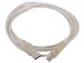 КАБЕЛЬ VCOM USB 2.0 AM-BM 1.8M прозрачная изоляция (VUS6900-1.8MTP)