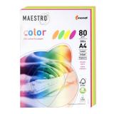 бумага для офис.техники Maestro Color pastel цв.Микс (5 цветов) плот.80г/м2, 210х297мм, А4, 250 лист