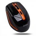 Мышь A4TECH G11-590FX  (BLACK+ORANGE) USB Wireless, встроеннй литиевый аккумулятор