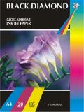 Бумага "Black Diamond" самокл. струйн.печати 135пл./ А4/20л (210*297)/1ч Gloss